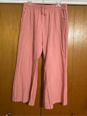 Wide-Leg Drawstring Lounge Pants